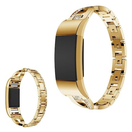 Fitbit Charge 2 X-shape stainless steel watch band - Gold