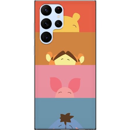 Kompatibel Mobilcover til Samsung Galaxy S22 Ultra 5G Minimal Winnie Venner Farveblok Kunst
