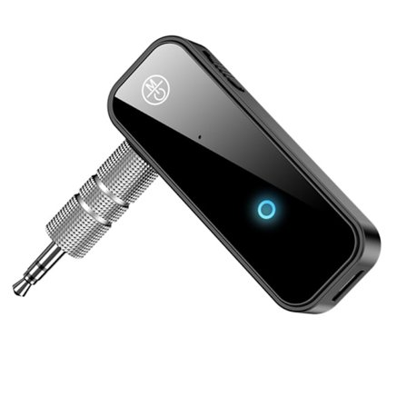 En svart Bluetooth-ljudadapter, Bluetooth-ljudmottagare för musikströmning Ljudsystem Trådlös Bluetooth-adapter 3,5 mm AUX RCA-kabel Trådlös A
