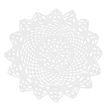 Spisebrikke Hvit Heklet Bordbrikke for Dekorasjon 3 stk Bomulls Kjøkkenmatter