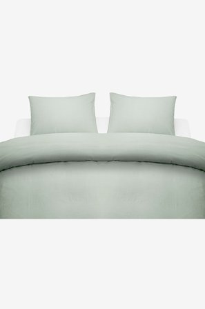 Borganäs of Sweden - Pussilakanasetti Washed Dubbel, 3 osaa - Vihreä - Pussilakanasetit - 220X210 - - Homeroom