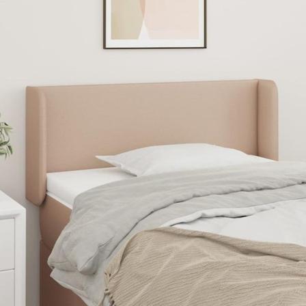 Vidaxl Huvudgavel Med Kanter Cappuccino 103x16x78/88 Cm Konstläd Brun
