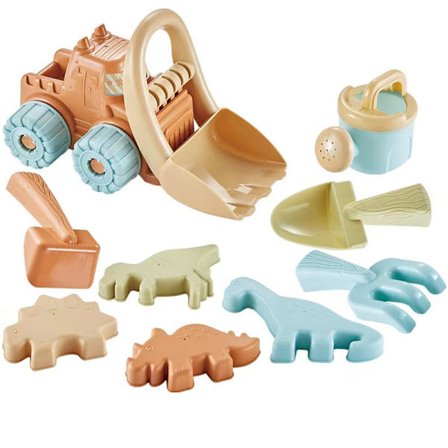 Barnens strandleksaker, mjuka material sandlådeleksaker med hink och spade, lämpliga för sommarstrandspel för små barn