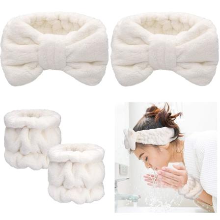 4 kappaletta hiuspanta rannepesu scrunchies hihansuut pesuun Fac
