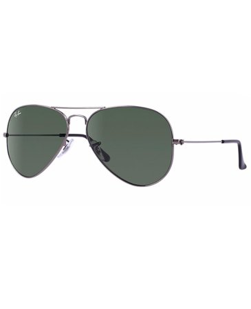 Ray-Ban Aviator Gunmetal - Green Svart