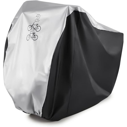 Cykelskydd för 2 cyklar 190T Nylon Vattentätt Cykelskydd Dubbel 2 Cykel Cykel Scooter