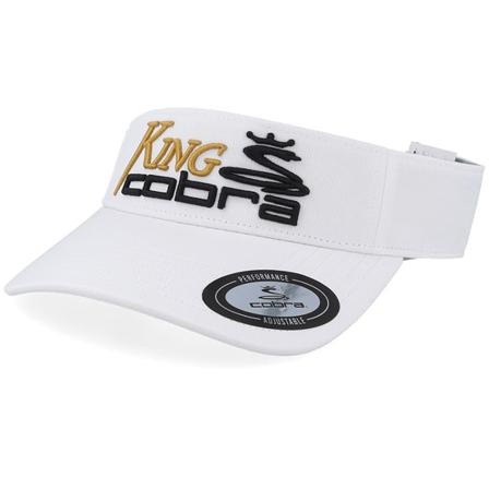 Cobra Visor Lippis Valkoinen @ Hatstore | Lippis King Cobra White/Black/Gold Visor Cobra