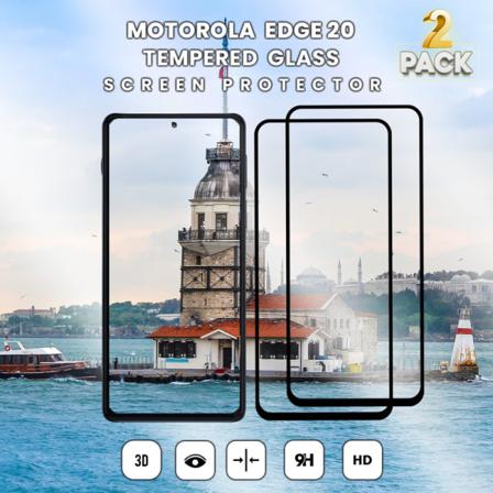 2 Pack Motorola Edge 20 - Härdat Glas 9h - Super Kvalitet 3d