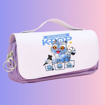 KPOPl Dæmonjagt Pige Gruppe Penalhus Studenter Skrivebordsskuffe Stor Kapacitet Multifunktionel Penalhus ...