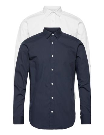 Jjjoe Shirt Ls 2 Pack Skjorte Business Blå Jack & J S
