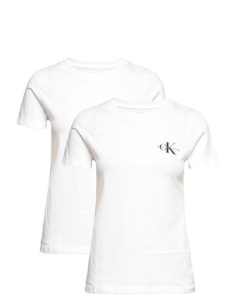 2-Pack Monologo Slim Tee T-shirts & Tops Short-sleeved Hvit Calvin Klein Jeans