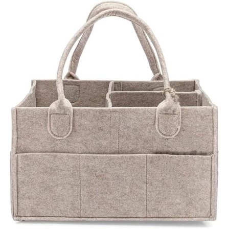 Bleieoppbevaringskurv, bærbar oppbevaringskurv, egnet for stellebord og bilvaskkurver - Havrefarge