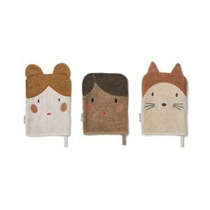 Liewood 3-Pack Doll/Sandy Sylvester Wash Cloths One Size - Toiletries - One size - Beige - Mädchen