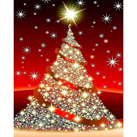 (30x40cm)Didmond Kits de peinture pour adultes, bricolage 5D diamant Art sapin de Noël, perceuse com