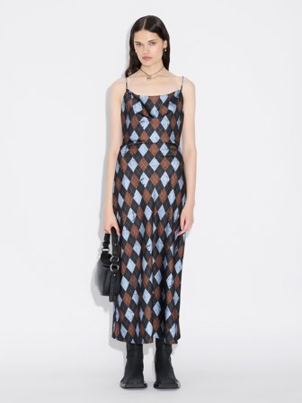 Holzweiler - Eila Print Dress - Brown Mix - Womens - 34