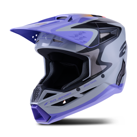 MX-kypärä Alpinestars Jettson SM3 Lasten Harmaa/Violetti/Musta M