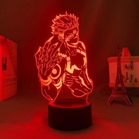 Jujutsu Kaisen Gojo 3D Illusion Lampe med Smart Touch RGB Effekt USB Drevet Kreativ Japansk Anime 3D Lampe - Perfekt Gave