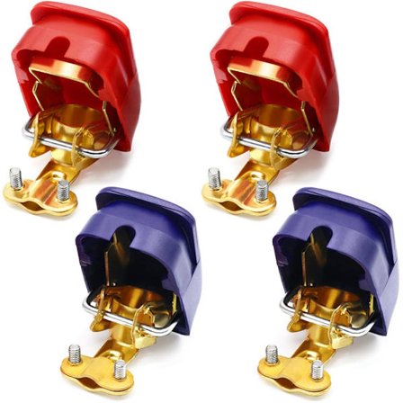 Batteripoler, snabbkopplingsbatterikontakter för bilbatteri, 12V snabbklämma batteripoler för bil/båt/husbil