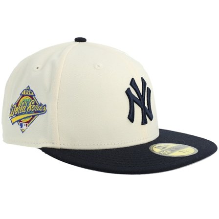 New Era - MLB Blanc fitted Casquette - Hatstore Exclusive x New York Yankees 59FIFTY World Series 96 Chrome/Navy Fitted @ Hatstore