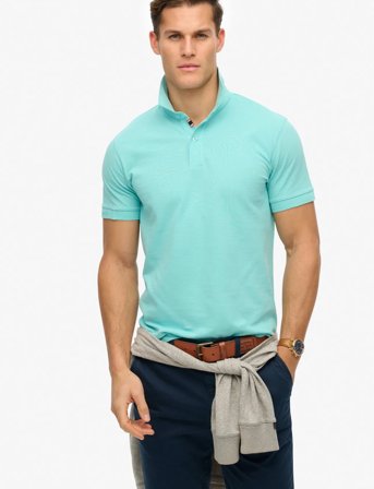 Superdry City Pique Polo - Blue - XXL