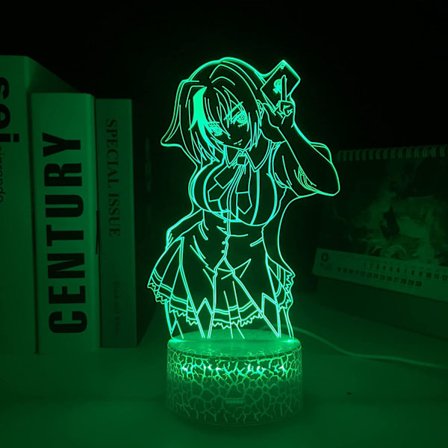 Nyaste Anime High School DxD Figur 3D Ljus Barn Flickor - High School DxD Nattlampor Födelsedagspresent Rum 3D Lampa Manga Present Manga Anime Hög