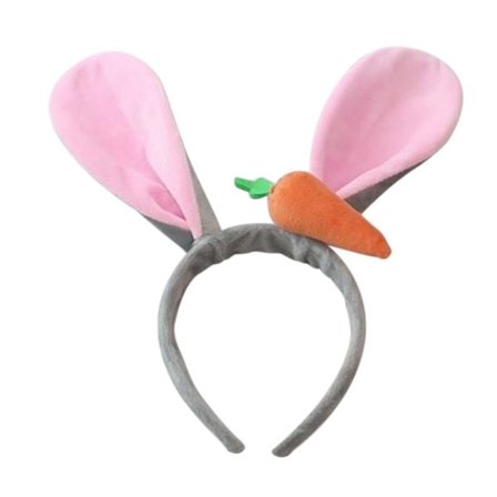 Påskehare Pannebånd Bunny Ears Hårbånd GRÅ