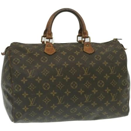 Louis Vuitton Vintage, Pre-owned Speedy 35 Monogram Handbag Bruin, Dames, Maat:ONE Size