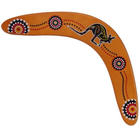 Boomerang med australsk design - brun