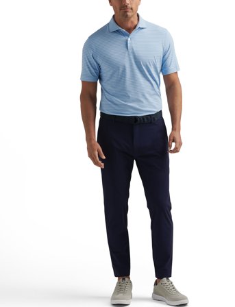 Peter Millar Bridge Performance Jersey Polo - Edwin Spread Coll - Blue - XXL