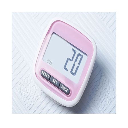 Skridttæller til gang - Skridttæller - Stort digitalt display - Tracking for hele familien - Pink
