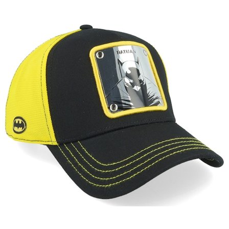 Capslab - Zwart trucker Cap - Dc Comics Batman Yellow/Black A-Frame Trucker @ Hatstore