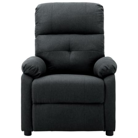 Vidaxl Reclinerfåtölj Mörkgrå Tyg Grå