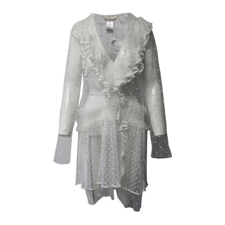 Chloé Lace Sheer Dress , Wit , Dames , Maat: L Casual jurken