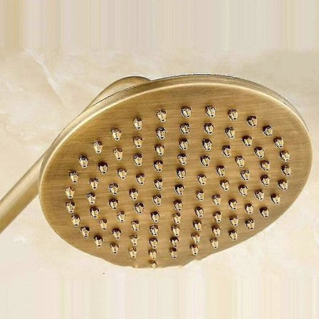 20x20cm cirkulært brusehoved med en diameter på 8 tommer eller mere, kobber brusehoved, messing badeværelses brusehoved kun, 8 tommer - guld