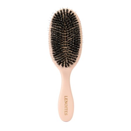 Lenoites Hair Brush Wild Boar with Cleaner Tool Blush, Hår, Hårbørster, Børster Med Vildsvinehår