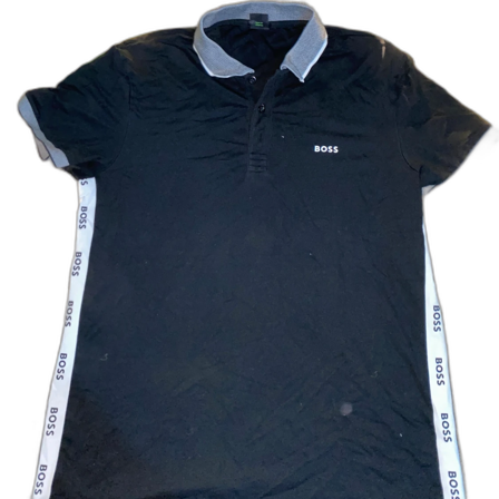 Svart BOSS t-shirt med grå krage