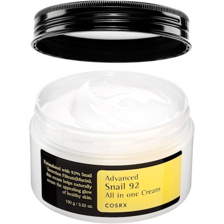 COSRX Advanced Snail 92 Multi-Effect Ansiktskräm, Anti-Aging, Daglig Lugnande och Återfuktande Kräm, 100g