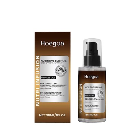 Nutri Infusion Hårolje for Skadet Hår - Fuktighetsgivende, Anti-Frizz Finishing Oil - Gir Dyp Næring, Varmebeskyttelse og Glans 30ml