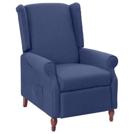 Vidaxl Reclinerfåtölj Blå Tyg Blå