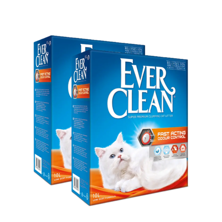 Ever Clean - Fast Acting - Cat Litter 10 L x 2 - Katt - Kattesand & kattestrø - Klumpdannende kattesand - ZOO.no