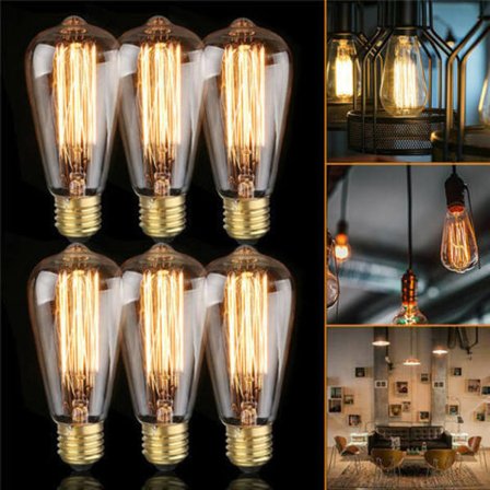 6x E27 4W Ampoule Edison Glödlampa 220V ST64 Retro