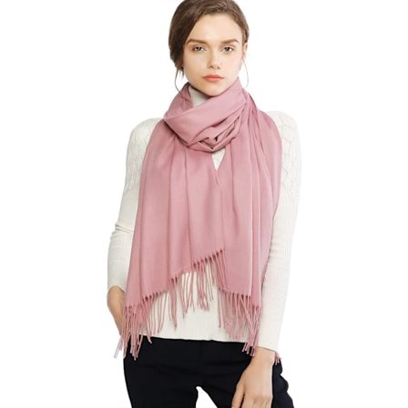 Dam Scarves Pashmina Sjal och Wraps för Bröllopsscarves för Kvinnor Vinter-rosa