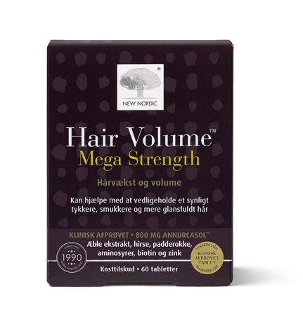 New Nordic Hair Volume Mega Strength 60 stk, Helse & Madvarer, Hud, Hår & Negle, Kosttilskud Til Håret