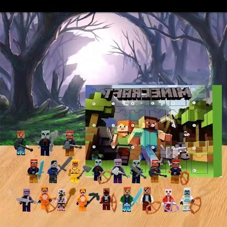 Het 2025 Adventskalender Minecraft, 24 Dagers Nedtellingskalender, Adventskalender Overraskelsesgave til Barn[GPA]