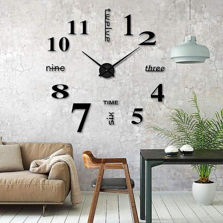 Gör-det-själv väggklocka, 3D väggklockor, modern design, akryl väggklockor, väggklockor, dekorationsklockor för kontor, vardagsrum, sovrum, klocka, 