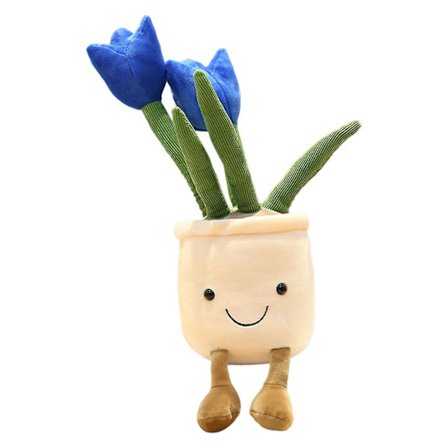 Plysfyldte legetøj Vrious Potted Succulent Plants til børns gaveblomst Tulip Cactus Bogreol pude dekoration [DB]