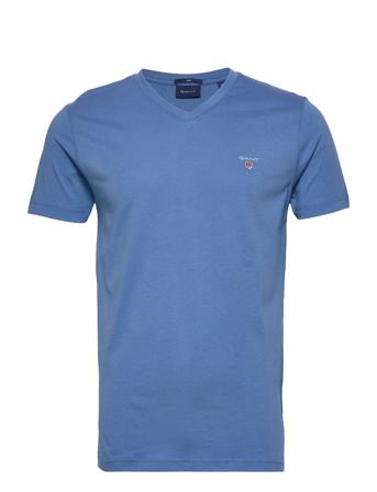Original Slim V-Neck T-Shirt T-shirts Short-sleeved Sininen GANT
