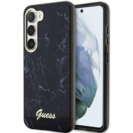 Guess Galaxy S23 Plus Mobilskal Marble - Svart