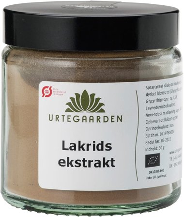 Urtegaarden Lakridsekstrakt I Krukke Ø, Helse & Madvarer, Snacks, Lav-selv-slik