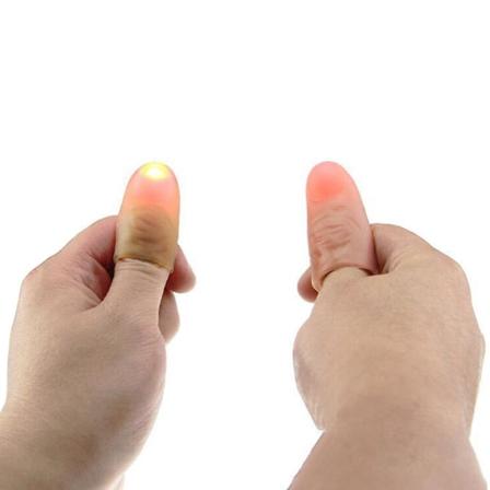 Lekeverktøy for barn, spøk, tommeltupplys, leker for barn, LED-tommellampe, LED-fingertupp